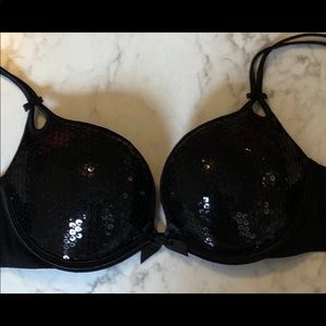 Victoria Secret Very Sexy Black Sequin Bra